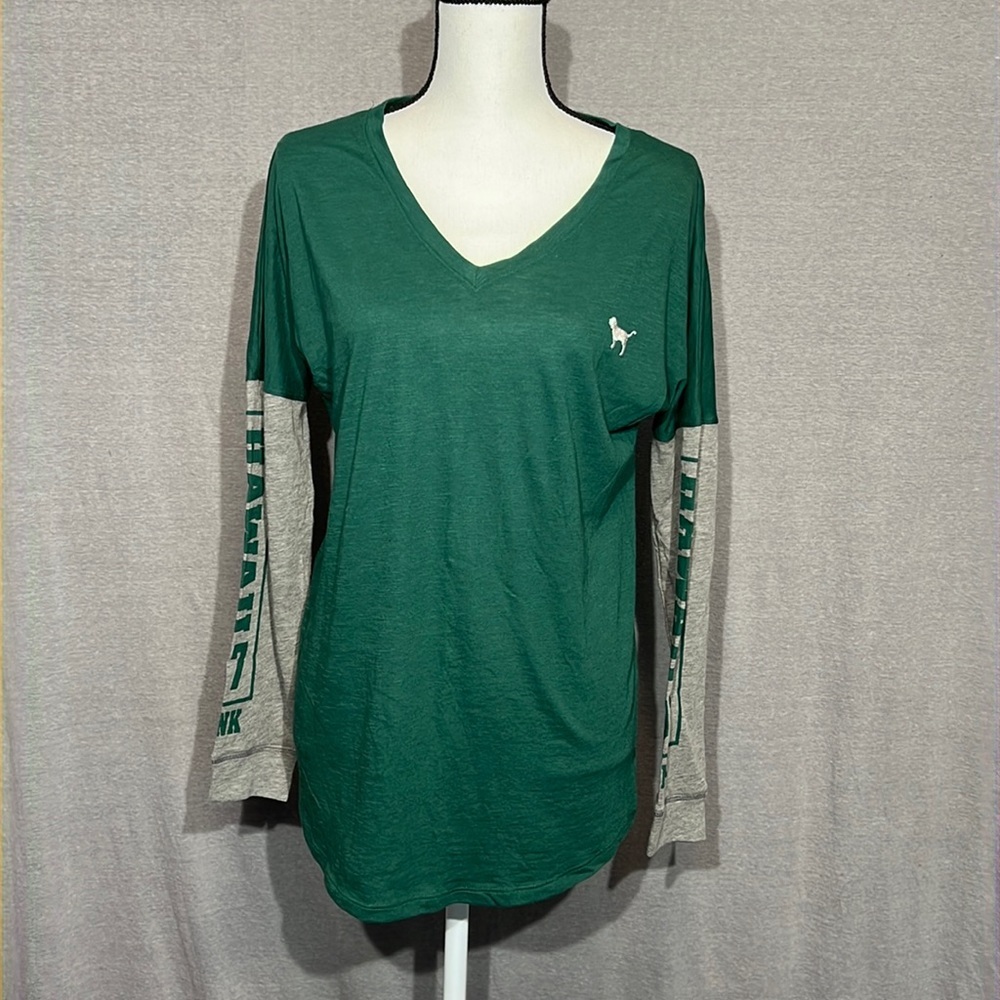 Victoria’s Secret PINK Hawaii Collegiate Long Sleeve V Neck Tee XS